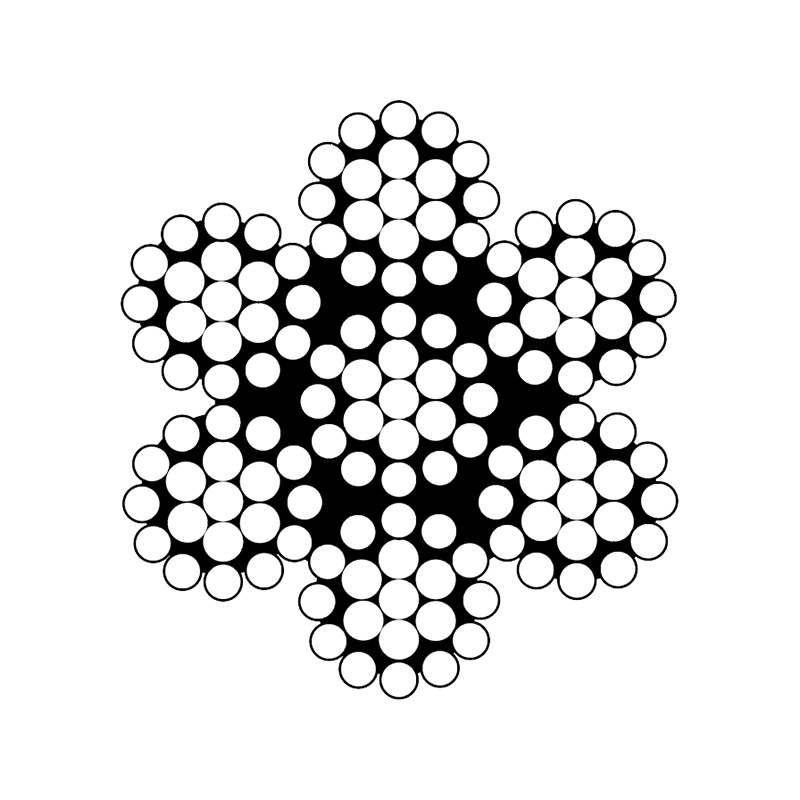 ASTM a 1023 klasifikácia 7x7 a 7x19 špeciálny kábel s malým priemerom (galvanizovaný)